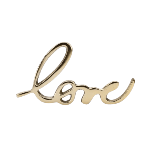 ALUMINIUM LOVE SCULPTURE (GOLD)